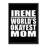 Irene World's Okayest Mom - Portrait Frame Photo Tile