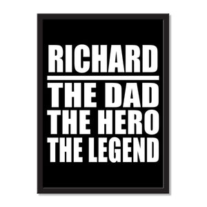 Richard The Dad The Hero The Legend - Portrait Frame Photo Tile
