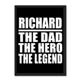 Richard The Dad The Hero The Legend - Portrait Frame Photo Tile
