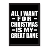 All I Want For Christmas Is My Great Dane - Portrait Frame Photo Tile