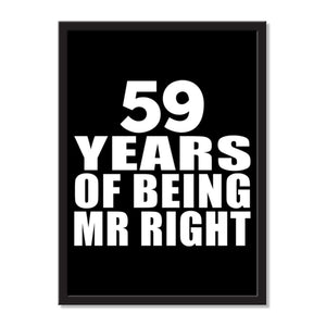 59 Years Of Being Mr Right - Portrait Frame Photo Tile
