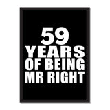 59 Years Of Being Mr Right - Portrait Frame Photo Tile