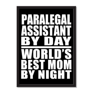 Paralegal Assistant By Day World's Best Mom By Night - Portrait Frame Photo Tile