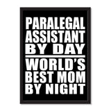 Paralegal Assistant By Day World's Best Mom By Night - Portrait Frame Photo Tile