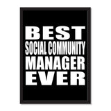 Best Social Community Manager Ever - Portrait Frame Photo Tile
