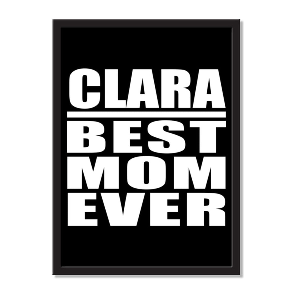 Clara Best Mom Ever - Portrait Frame Photo Tile