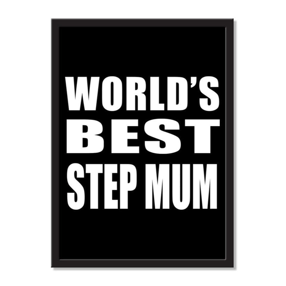 World's Best Step Mum - Portrait Frame Photo Tile