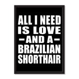 All I Need Is Love And A Brazilian Shorthair - Portrait Frame Photo Tile
