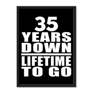 35 Years Down Lifetime To Go - Portrait Frame Photo Tile
