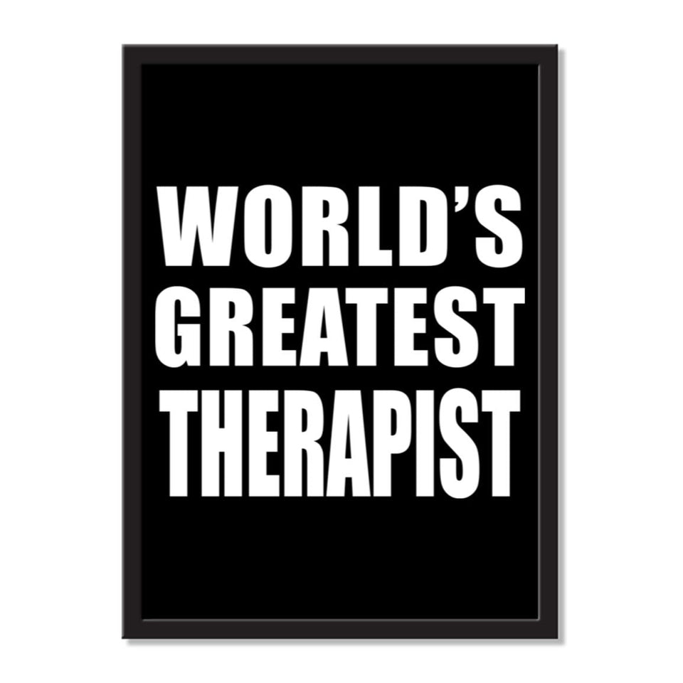World's Greatest Therapist - Portrait Frame Photo Tile