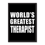 World's Greatest Therapist - Portrait Frame Photo Tile