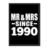 Mr & Mrs Since 1990 - Portrait Frame Photo Tile