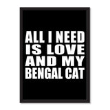 All I Need Is Love And My Bengal Cat - Portrait Frame Photo Tile