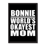 Bonnie World's Okayest Mom - Portrait Frame Photo Tile