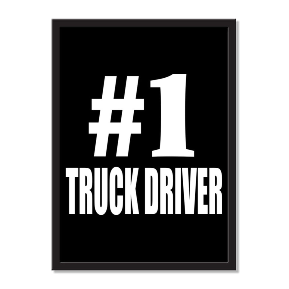 Number One #1 Truck Driver - Portrait Frame Photo Tile