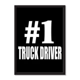 Number One #1 Truck Driver - Portrait Frame Photo Tile