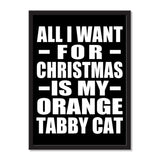 All I Want For Christmas Is My Orange Tabby Cat - Portrait Frame Photo Tile
