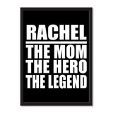 Rachel The Mom The Hero The Legend - Portrait Frame Photo Tile