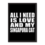 All I Need Is Love And My Singapura Cat - Portrait Frame Photo Tile