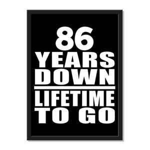86 Years Down Lifetime To Go - Portrait Frame Photo Tile
