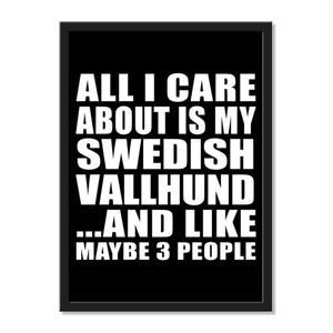 All I Care About Is My Swedish Vallhund And Like Maybe 3 People - Portrait Frame Photo Tile