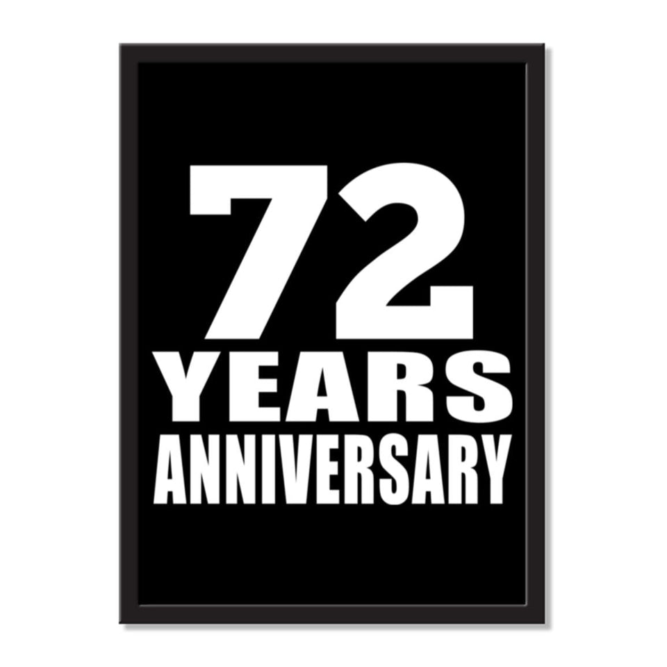 72 Years Anniversary - Portrait Frame Photo Tile