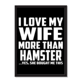 I Love My Wife More Than Hamster ...Yes, She Bought Me This - Portrait Frame Photo Tile