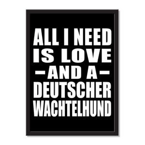 All I Need Is Love And A Deutscher Wachtelhund - Portrait Frame Photo Tile