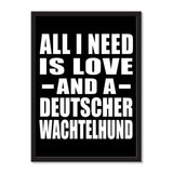 All I Need Is Love And A Deutscher Wachtelhund - Portrait Frame Photo Tile