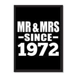Mr & Mrs Since 1972 - Portrait Frame Photo Tile