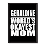 Geraldine World's Okayest Mom - Portrait Frame Photo Tile