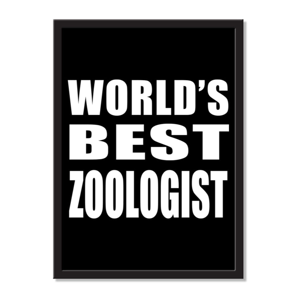 World's Best Zoologist - Portrait Frame Photo Tile