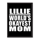 Lillie World's Okayest Mom - Portrait Frame Photo Tile