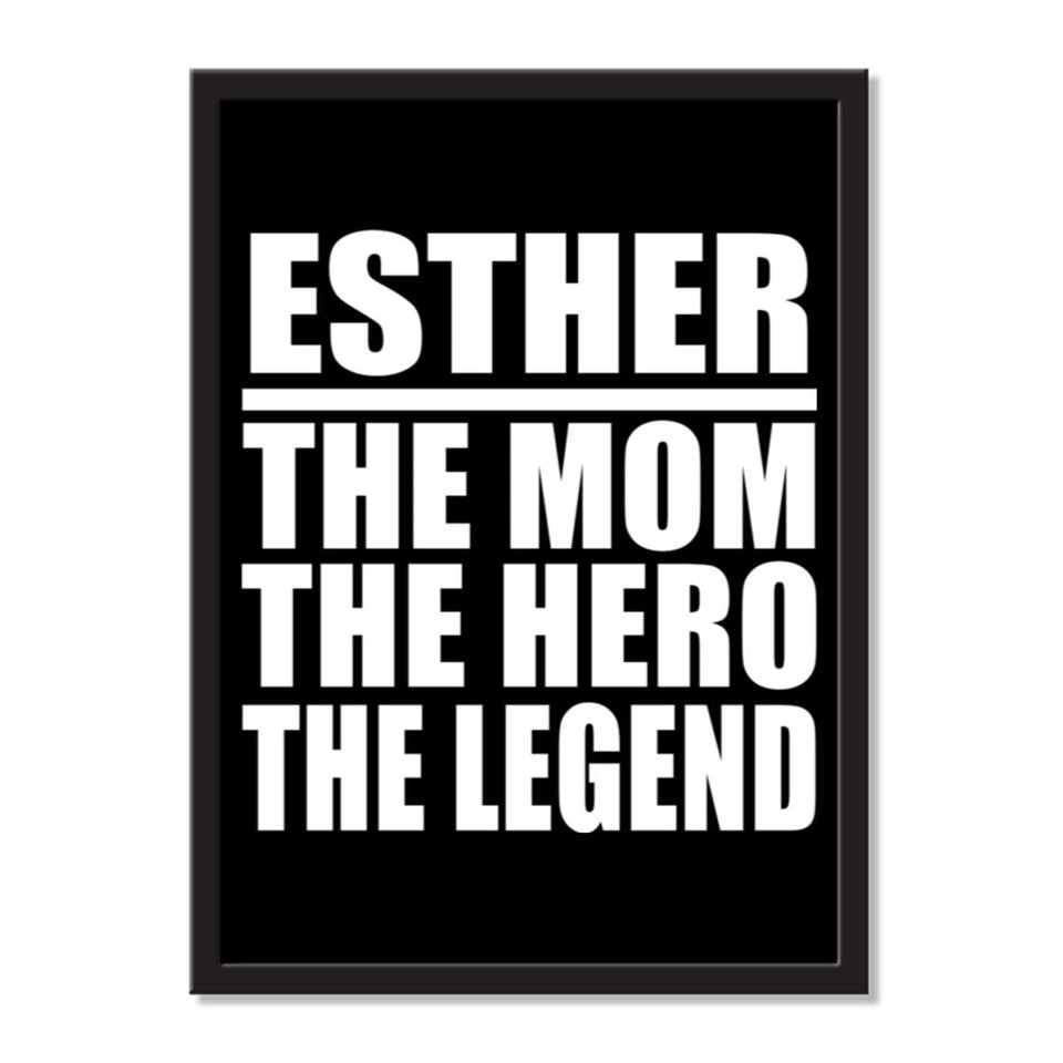 Esther The Mom The Hero The Legend - Portrait Frame Photo Tile