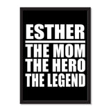 Esther The Mom The Hero The Legend - Portrait Frame Photo Tile