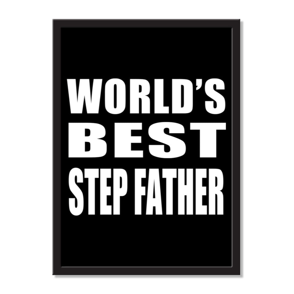World's Best Step Father - Portrait Frame Photo Tile