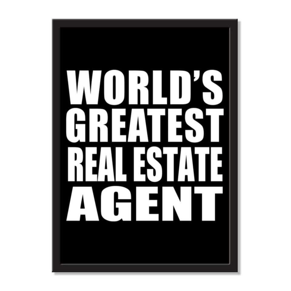 World's Greatest Real Estate Agent - Portrait Frame Photo Tile