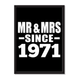 Mr & Mrs Since 1971 - Portrait Frame Photo Tile