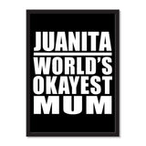Juanita World's Okayest Mum - Portrait Frame Photo Tile