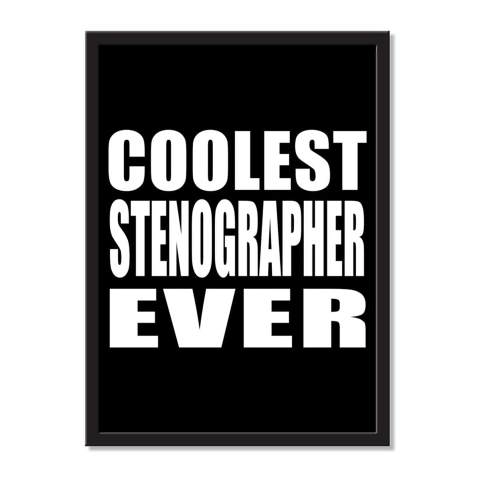 Coolest Stenographer Ever - Portrait Frame Photo Tile