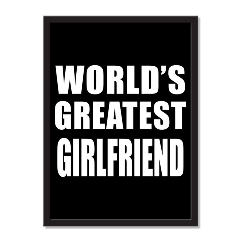 World's Greatest Girlfriend - Portrait Frame Photo Tile