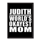 Judith World's Okayest Mom - Portrait Frame Photo Tile