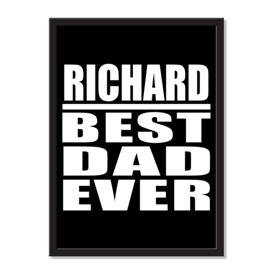 Richard Best Dad Ever - Portrait Frame Photo Tile