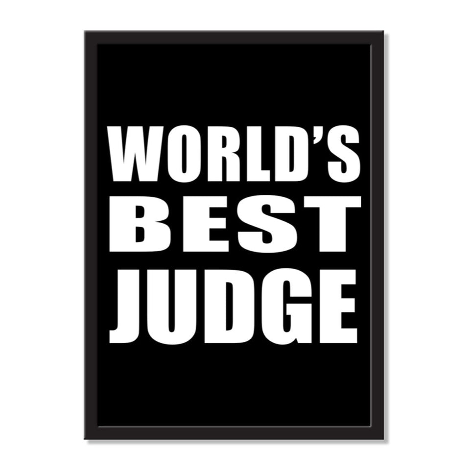 World's Best Judge - Portrait Frame Photo Tile