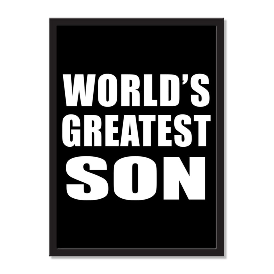 World's Greatest Son - Portrait Frame Photo Tile