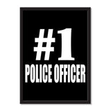 Number One #1 Police Officer - Portrait Frame Photo Tile