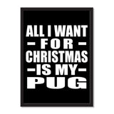 All I Want For Christmas Is My Pug - Portrait Frame Photo Tile