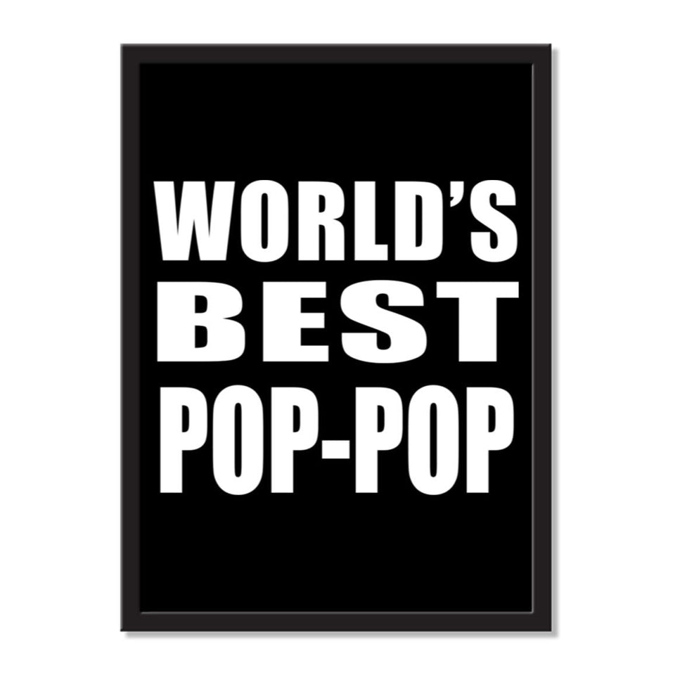 World's Best Pop-Pop - Portrait Frame Photo Tile