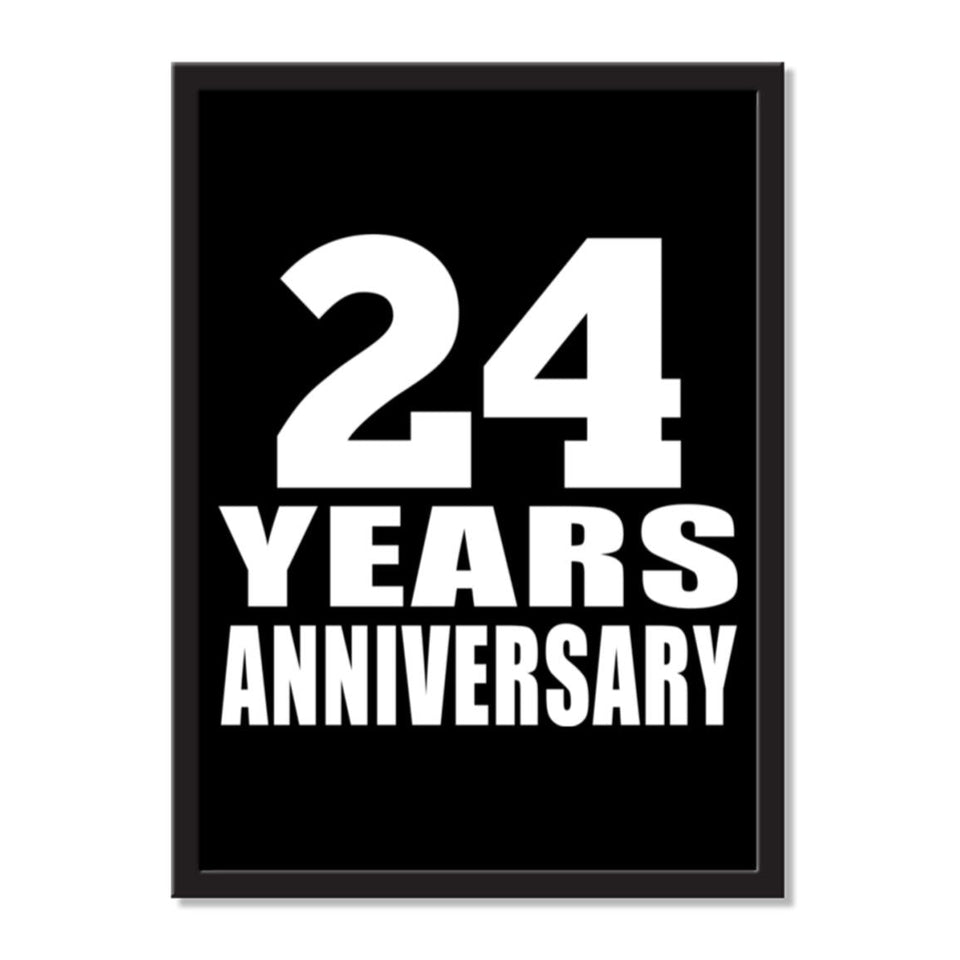 24 Years Anniversary - Portrait Frame Photo Tile