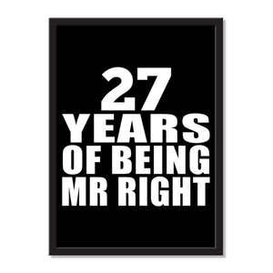 27 Years Of Being Mr Right - Portrait Frame Photo Tile